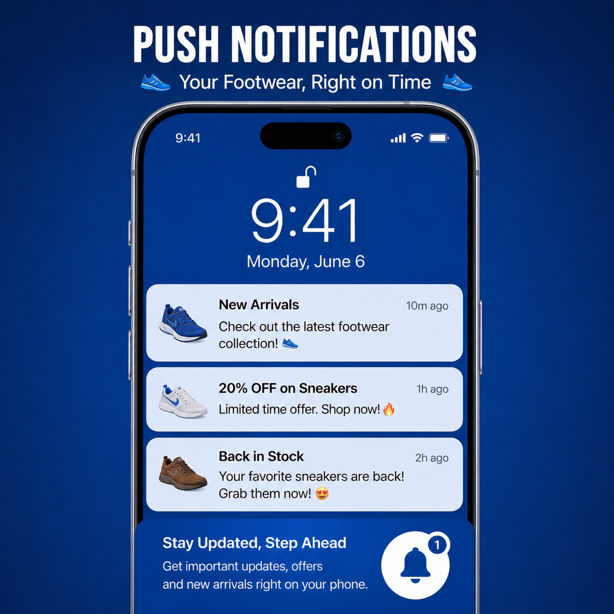 Footwear App Notifications